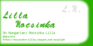 lilla mocsinka business card